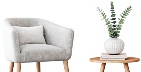 Afbeelding van stoel en plant